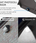 120W Dusk To Dawn LED Wall Pack Light With Photocell, 15840 Lumens, 5000K, showing automatic on-off sensor