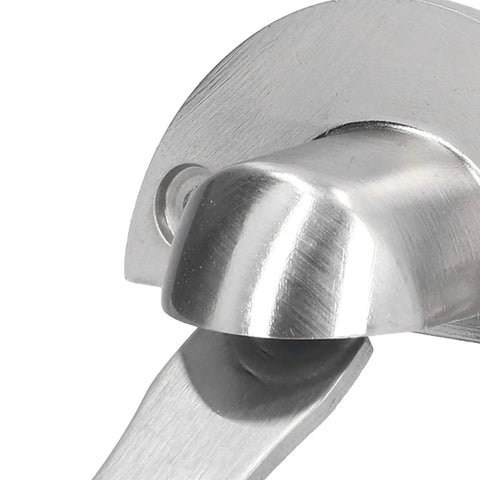 Close-up of Mingzhe Heavy Duty Stainless Steel Magnetic Door Stop showing sleek design and strong magnet for wall protection.