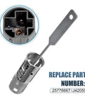 Universal Cigarette Lighter Socket Replacement With Removal Tool Fits Most Cars, Durable Heat Resistant Base, Part Number 25776667 J42059