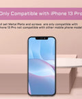 Image displaying iPhone 13 Pro screen with text "Only Compatible with iPhone 13 Pro" for Complete Internal Screw Set and Full Metal Bracket Kit.