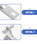 Ball Bearing Door Hinges Heavy Duty Stainless Steel For Refrigerator Repair And Hardware Parts, Quiet Close With Two Ball Bearings, Rounded Corner Design, Beefy Stainless Steel Hinge Set, stainless steel hinge detail