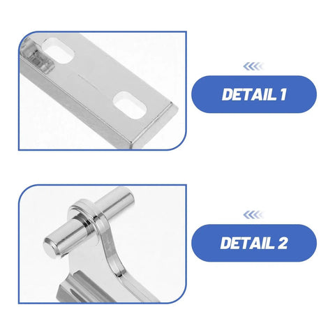 Ball Bearing Door Hinges Heavy Duty Stainless Steel For Refrigerator Repair And Hardware Parts, Quiet Close With Two Ball Bearings, Rounded Corner Design, Beefy Stainless Steel Hinge Set, stainless steel hinge detail