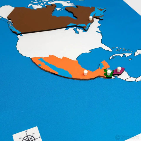 8 Laminated Unlabeled Control Maps Set For Geography Montessori Classroom Grade Durable Maps For Hands On Learning North America detail