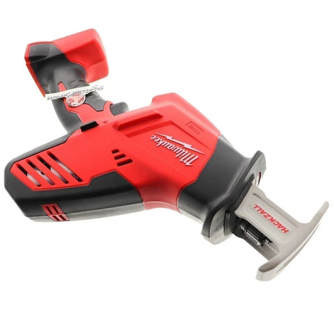 M18 Hackzall Cordless One Handed Reciprocating Saw Kit with compact red and black build, visible blade clamp