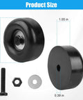 2.5 Inch Trailer Ramp Door Bumper Kit with round rubber stops and screw hardware for cargo trailers, 4 pack