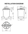 Installation diagram for Premium High Voltage Dc Contactor For Ev Charging Stations Solar Setup Heavy Duty Workhorse Designed To Take Heat Straight Up Reliable 72V Relay Switch Assembly.