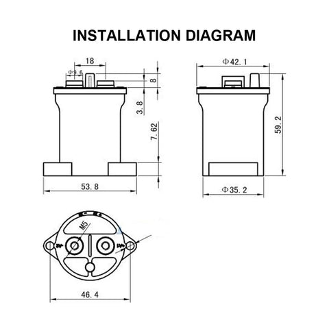 Installation diagram for Premium High Voltage Dc Contactor For Ev Charging Stations Solar Setup Heavy Duty Workhorse Designed To Take Heat Straight Up Reliable 72V Relay Switch Assembly.