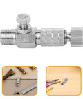 Airbrush Quick Disconnect Kit Set Of Three With Hose Couplers And Release Adapters One Eighth Inch displayed with tools