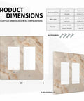 Totally Rad Beige Marble Modern Wall Plates Decorative Light Switch Covers For Toggle And Rocker Switches dimensions diagram
