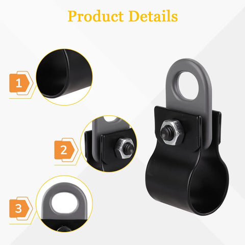Badass Weed Eater Shoulder Strap Clamp Bracket Compatible With 26Mm And 28Mm Tubes, featuring sturdy metal clamp and bolt.