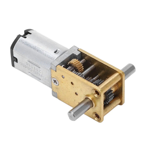 6V Micro Geared Motor With 100 RPM Gear Reduction high torque brass and zinc alloy gear system, compact durable drive for robotics