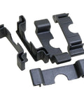Anti Cut End Cap Protector For 35mm DIN Rail Black Pack Of 30 Terminal Block End Mounting Insulated Plastic End Caps shown.