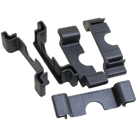 Anti Cut End Cap Protector For 35mm DIN Rail Black Pack Of 30 Terminal Block End Mounting Insulated Plastic End Caps shown.