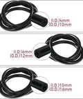 Upgraded High Temp Silicone Vacuum Hose Kit For Your Ride Includes 3 Sizes 4Mm 6Mm And 10mm Inner Diameter Plus 5 Ft Black Rubber Tubing Heavy Duty Wall Thick For Engine Bay Performance Projects That Feel Sweet., black hose coils shown with 4mm, 6mm, and 10mm I.D. ends