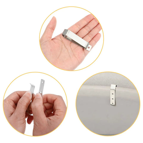 Universal Stainless Steel Garage Door Opener Clip And Sun Visor Clip Replacement For Remote Openers Emergency Release Reinforcement