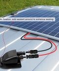 Built Tough Solar Cable Gland Kit 10AWG 2m Extension Cord With Waterproof IP68 ABS Junction Box And Connectors for off-grid RV roof