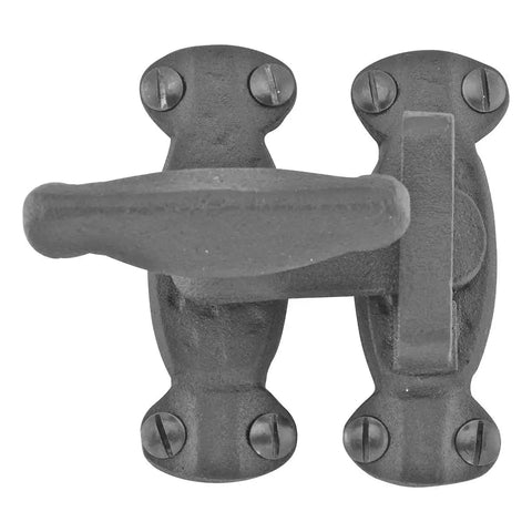 2 Inch Black Wrought Iron Door Latch Lock Antique Style Slide Latch For Cabinets Windows Or Cupboards Rust Resistant