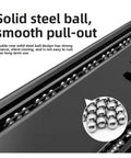 Heavy Duty Undermount Drawer Slides For Kitchen Cabinets With Soft Close Push To Open Design Crafted From Cold Rolled Steel For A Silky Smooth Slide showing solid steel ball mechanism.