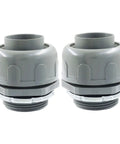 Heavy Duty 2 Pack 1-1/4 Inch NPT Liquid Tight Connectors Featuring Durable PVC Construction Built Tough For Wet Environments Corrosion Resistant Strain Relief Fittings