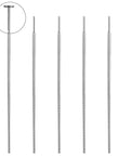 Six Pack 20G Piercing Taper Insertion Tool Set for Flat Back Earrings visible in stainless steel with circular end, ideal for jewelry changes.