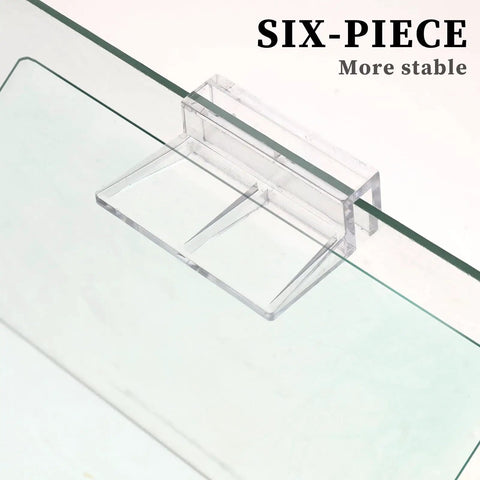 Heavy Duty Aquarium Lid Clips For Rimless Fish Tank Six Pack Glass Top Holders Cover Support Clamps Fitting 6mm Acrylic Tanks close-up view