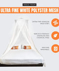 Extra Large King Bed Mosquito Net For King Queen And Twin Beds With Fine Mesh Keeps Out Mosquitoes NoSeeUm And Other Bugs Bed Canopy Curtains White Netting For Home Or Travel Ready To Use