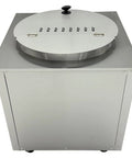 Pro Grade Electric Roaster With Self Turning Cast Iron Drum For Coffee Beans Peanuts Chestnuts And Seeds Auto Heat Control top view.