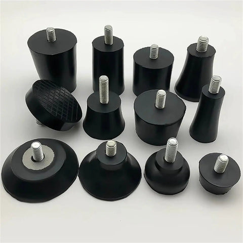 40 Pcs Rubber Adjustable Leveling Feet Set With M6 M8 Screws For Tables And Chairs Anti Shock Floor Protectors