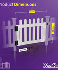 Built like a Tank White Vinyl Picket Gate DIY Fence Kit With No Dig Setup For Rock Solid Backyard Security featuring dimensions 41in x 33.5in.