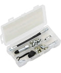 27 Piece Grease Gun Accessory Kit With Adapters And Couplers For Standard And Specialty Fittings in a clear plastic case