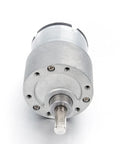 Badass Compact Dc Gear Motor Slams Out Serious Torque Across Voltage Options For Smooth Reversible Speed Control On Any Custom Robot Project Gear Reducer Assembly, compact motor front view.