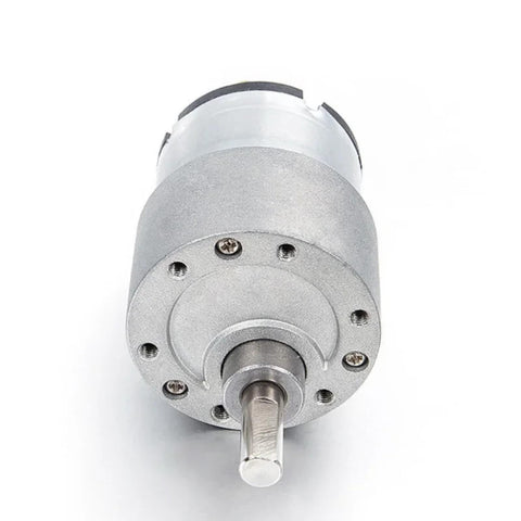 Badass Compact Dc Gear Motor Slams Out Serious Torque Across Voltage Options For Smooth Reversible Speed Control On Any Custom Robot Project Gear Reducer Assembly, compact motor front view.