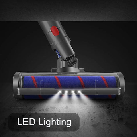 Soft Roller Cleaner Head With LED Headlights For Dyson V7 V8 V10 V11 gentle flat floor cleaning tool with LED lighting on hard floor