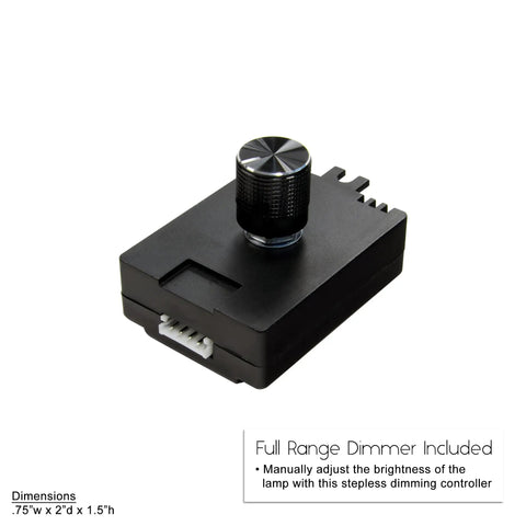 Full range dimmer for Adjustable Black Grand Piano Lamp with Brass Accents Clip On LED Light Dimmer.