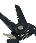 Seven Inch Multifunctional Electrical Wire Strippers And Cutters 22 To 10 Awg With Comfy Soft Grip Handles Precision Steel Blades, close-up of cutting edges.