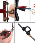 Archery Bow String Nocking Points Kit With T Square Ruler, Nocking Buckle Pliers, and 8 Nocking Buckles for bowstring setup