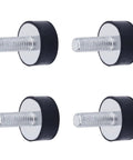 4 Pack M6 Rubber Vibration Isolators 18x8mm With Studs Anti Vibration Mounts For Mini Split Heat Pumps Diesel Engines Generators Harvester And Other Heavy Duty Machinery To Cut Noise Vibration And Wear, four black rubber mounts