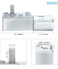 12V 30RPM High Torque DC Worm Gear Motor For DIY Robots And Tiny Projects Small 6mm Shaft Electric Motor detail view