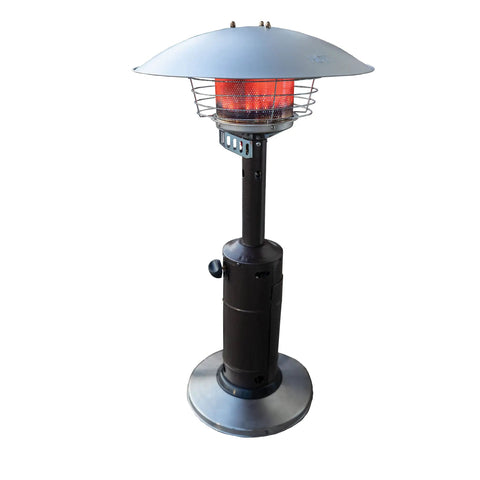 Tabletop Patio Heater With Adjustable 8,000 To 11,000 BTU Heat Heats Up To 275 Sq Ft Runs On 1lb Propane Tank Not Included Portable