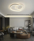Cloud LED Ceiling Light With Rotatable Edge For Modern Homes White Flush Mount Fixture in stylish living room