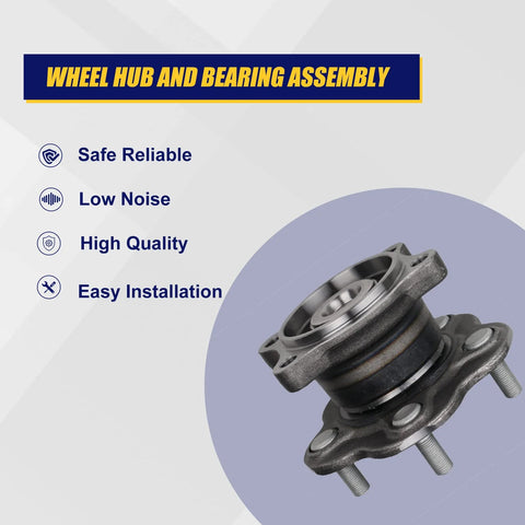 Rear Wheel Bearing And Hub Assembly OEM Grade 512201 For Nissan Altima 2002-2006 Maxima 2004-2008 Quest 2004-2009 5 Lug With ABS