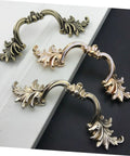 Zinc Alloy Door Handle And Drawer Pulls With 64mm Hole Spacing In European Style Antique Bronze Finish for cabinets