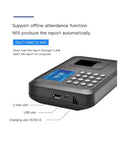 Close-up of Top Notch Biometric Fingerprint Time Clock For Hassle Free Employee Attendance Logging showing USB and U disk ports.