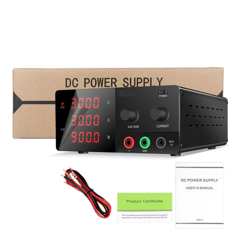 Rugged 120V DC Adjustable Lab Power Supply With RS485 For Your Bench Delivering 100W To 1200W Up To 30V 20A 600W Built For Repair Work Reliable Current And Easy RS485 Control For Fast Pro Grade Testing black bench unit with display, cables, manual