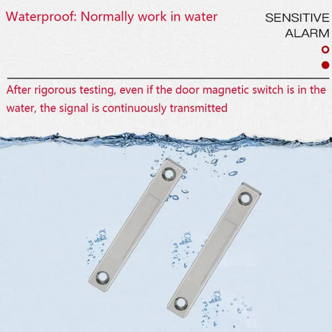Wired Magnetic Reed Door Contact Sensor With Two Wires For Normally Closed NC Applications, waterproof rust-resistant housing