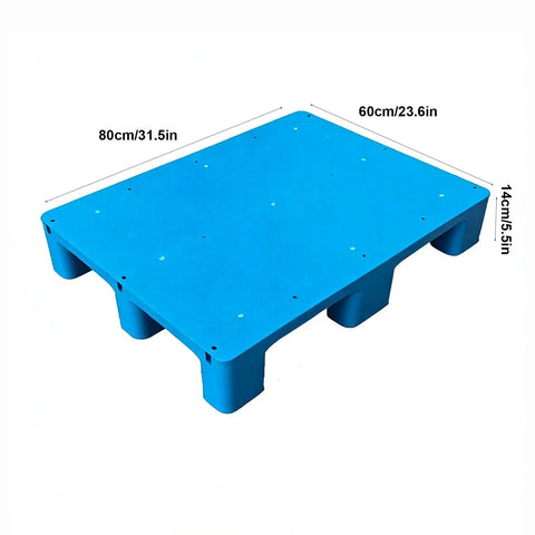 Heavy Duty Blue Plastic Pallet for Industrial Storage and Logistics Workhorse HDPE One Piece Pallet with dimensions 23.6x31.5 inches
