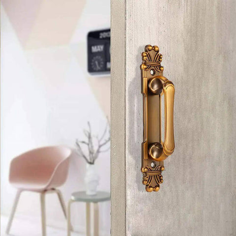 Two Pack Zinc Alloy Door Pull Handles In European Antique Style for cabinets wardrobes gates and barn doors easy install visible