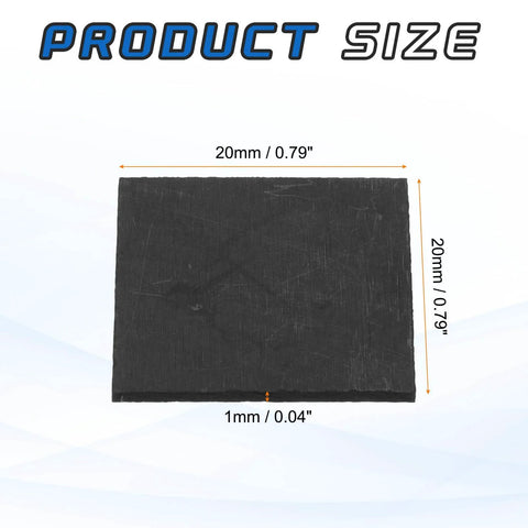 Rectangle Graphite Block For Melting, Casting And Electrolysis, High Purity Graphite Plate Sheet 20x20x1mm Black, Pack Of Five