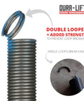 Heavy Duty Extension Garage Door Spring 2 Pack For 140 Pound Doors Replacement Kit with double loop ends detail