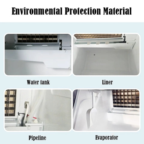 Interior components of countertop ice maker machine featuring water tank, liner, pipeline, and evaporator for stress-free usage.